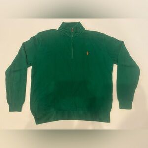 Polo (XXL) (Green) Quarter Zip Sweater